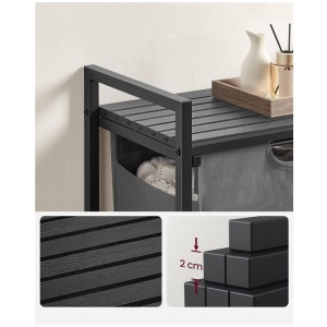 VASAGLE košara za perilo, črna, BLH101B01 | E-specialisti.si