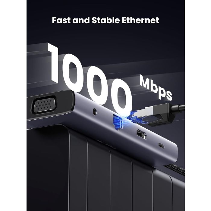 10-v-1 USB-C z dvojnim izhodom za zaslon 4K HDMI & VGA