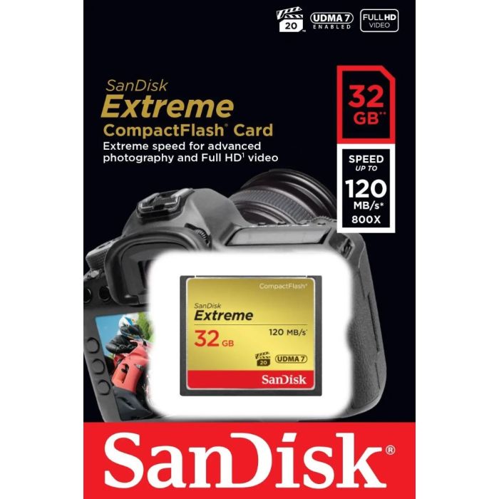 SanDisk 32GB Extreme CompactFlash card UDMA 7 VPG-20 spominska kartica - slika 3