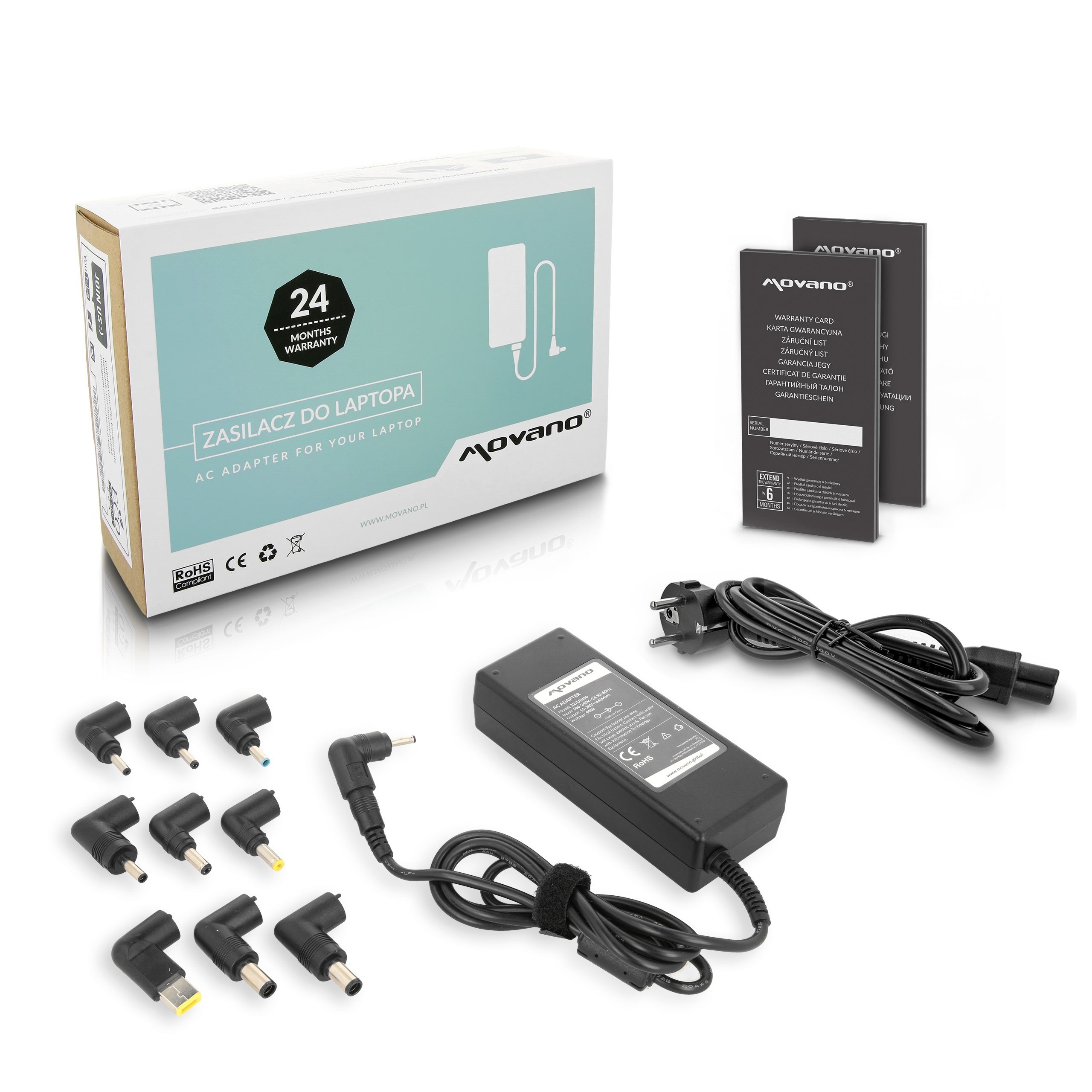 Polnilec za prenosnike, univerzalni, 90W / 15-20V - slika 2