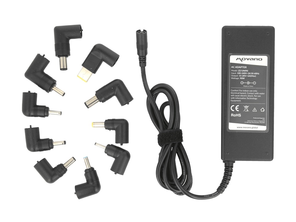 Polnilec za prenosnike, univerzalni, 90W / 15-20V - slika 3
