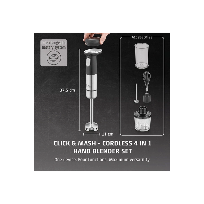 Click & Mash brezžični ročni mešalnik 4 v 1 180W - slika 2