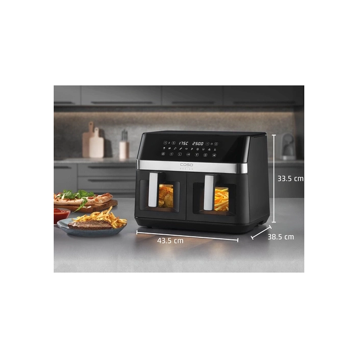 CASO AirFry Duo Chef cvrtnik na vroči zrak v kombinaciji s pečico 2 v 1 2200W - slika 2
