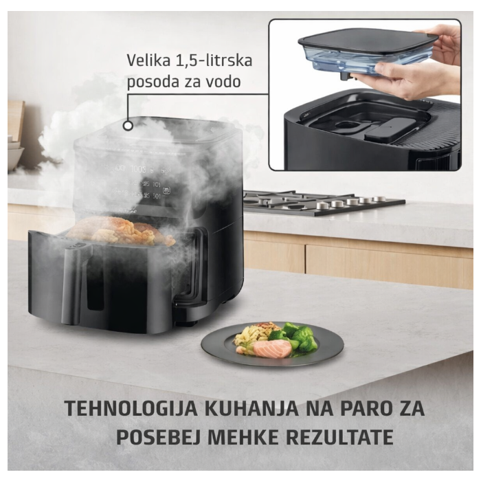 CASO Steam & Air Fry 700 cvrtnik na vroči zrak z dodatno funkcijo sopare 1700W - slika 3