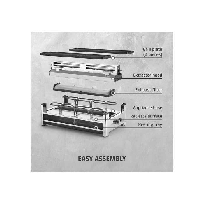 CASO Raclette AirClean žar 1500W - slika 4