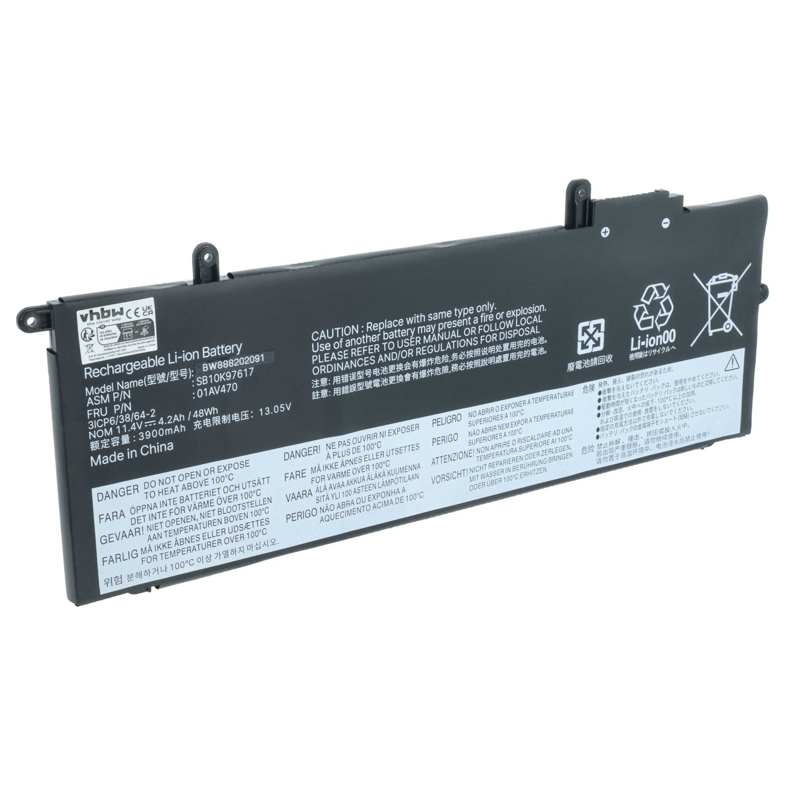 Baterija za Lenovo ThinkPad A285 / X280, 4200 mAh - slika 2