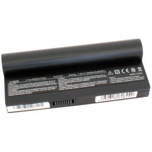 <p><b>Opomba:</b><br></p><ul><li><b>Ta baterija ima večjo kapaciteto od originalne baterije in se njene dimenzije zato lahko nekoliko razlikujejo od originalnih. Običajno baterija štrli iz prenosnika za kakšen centimeter na spodnji ali zadnji strani prenosnika. Če vas zanimajo točne dimenzije baterije, vas prosimo, da nas pred nakupom kontaktirate.</b></li></ul><br><p><b>Opis:</b><br></p><ul><li>Nadomestna baterija je izdelana po zasnovi in tehnologiji nemškega proizvajalca VHBW, kar zagotavlja odlično kvaliteto<br></li><li>Najsodobnejša tehnologija omogoča veliko ciklov polnjenja in praznjenja<br></li><li>Li-Ion celice so prijazne okolju, obenem pa zagotavljajo delovanje brez spominskega učinka<br></li><li>Termično stikalo ščiti baterijske celice pred pregrevanjem, prenapolnitvijo in kratkim stikom<br></li><li>Visoka kapaciteta baterije, podaljšan čas delovanja pri mirovanju naprave, zelo počasno samopraznjenje<br></li><li>100% kompatibilnost z originalno baterijo</li><li>Baterijo polnimo z originalnim ali nadomestnim polnilcem</li><li>Certifikati CE in ROHS</li></ul><br><p><b>Originalne oznake:</b><br></p><ul><li>AL22-901</li><li>AL23-901</li><li>AP23-901<br></li></ul><br><p><b>Primerno za:</b></p><ul></ul><br>Asus Eee PC:<br><ul><li>901, 904, 904HD, 1000, 1000H, 1000HA, 1000HD, 1000HE, 1200<br></li></ul><br><br><b>Lastnosti:</b><ul><li>Proizvajalec: VHBW</li><li>Barva: črna</li><li>Vrsta: Li-Ion</li><li>Napetost: 7,4 V</li><li>Kapaciteta: 8.800 mAh (65 Wh)</li><li>Število celic: 8</li></ul><br>
