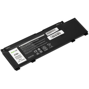 <b>Opis:</b><br><ul><li>Nadomestna baterija je izdelana po zasnovi in tehnologiji proizvajalca Green Cell, kar zagotavlja odlično kvaliteto<br></li><li>Najsodobnejša tehnologija omogoča veliko ciklov polnjenja in praznjenja<br></li><li>Li-Polymer celice so prijazne okolju, obenem pa zagotavljajo delovanje brez spominskega učinka<br></li><li>Termično stikalo ščiti baterijske celice pred pregrevanjem, prenapolnitvijo in kratkim stikom<br></li><li>Visoka kapaciteta baterije, podaljšan čas delovanja pri mirovanju naprave, zelo počasno samopraznjenje<br></li><li>100% kompatibilnost z originalno baterijo</li><li>Baterijo polnimo z originalnim ali nadomestnim polnilcem</li><li>Certifikati CE in ROHS</li></ul><br><p><b>Originalne oznake:</b><br></p><ul><li>266J9<br></li><li>M4GWP</li><li>8FCTC</li><li>DVG8M</li><li>M4GWP</li><li>P8P1P</li></ul><br><p><b>Primerno za:</b></p><ul></ul><br>Dell:<br><ul><li>Inspiron G3 15 3590, Inspiron G3 3590, Inspiron G3 3590-R1545BL, Inspiron G3 3590-R1862BL, Inspiron 14-5490-D1305S, Inspiron 14-5490-D1505L, Inspiron 14-5490-D1505S, Inspiron 14-5490-D1525L, Inspiron 14-5490-D1525S, Inspiron 14-5490-D1605L, Inspiron 14-5490-D1605S, Inspiron 14-5490-D1625L, Inspiron 14-5490-D1625S, Inspiron 14-5490-D1825S, Inspiron 14-5490-D2625S, Inspiron 15PR-1545BL, Inspiron 15PR-1545W, Inspiron 15PR-1548BR, Inspiron 15PR-1645W, Inspiron 15PR-1648BR, Inspiron 15PR-1742BR, Inspiron 15PR-1742W, Inspiron 15PR-1745W, Inspiron 15PR-1748BR, Inspiron 15PR-1762BL, Inspiron 15PR-1762BR, Inspiron 15PR-1765BL, Inspiron 15PR-1765W, Inspiron 15PR-1768BR, Inspiron 15PR-1845BL, Inspiron 15PR-1845W, Inspiron 15PR-1865W, Inspiron 15PR-1868BR, Inspiron 15PR-1545BL, Inspiron 15PR-1548BR, Inspiron 15PR-1648BR, Inspiron 15PR-1742W, Inspiron 15PR-1745W, Inspiron 15PR-1748BR, Inspiron 15PR-1762BR, Inspiron 15PR-1765W, Inspiron 15PR-1845BL, Inspiron 15PR-1845W, Inspiron 14 5490<br></li></ul><br><b>Lastnosti:</b><ul><li>Proizvajalec: Green Cell</li><li>Vrsta: Li-Polymer</li><li>Napetost: 11,4 V</li><li>Kapaciteta: 4.100 mAh (47 Wh)</li></ul><br>