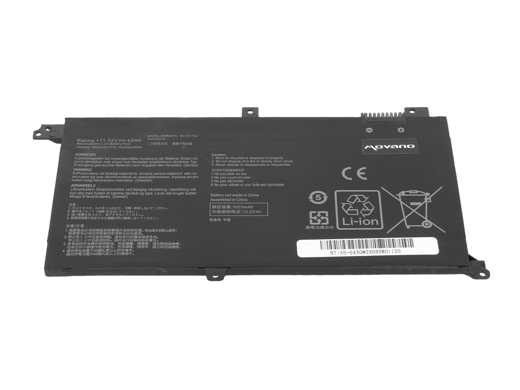 Baterija za Asus VivoBook S14, B31N1732, 3600 mAh - slika 3