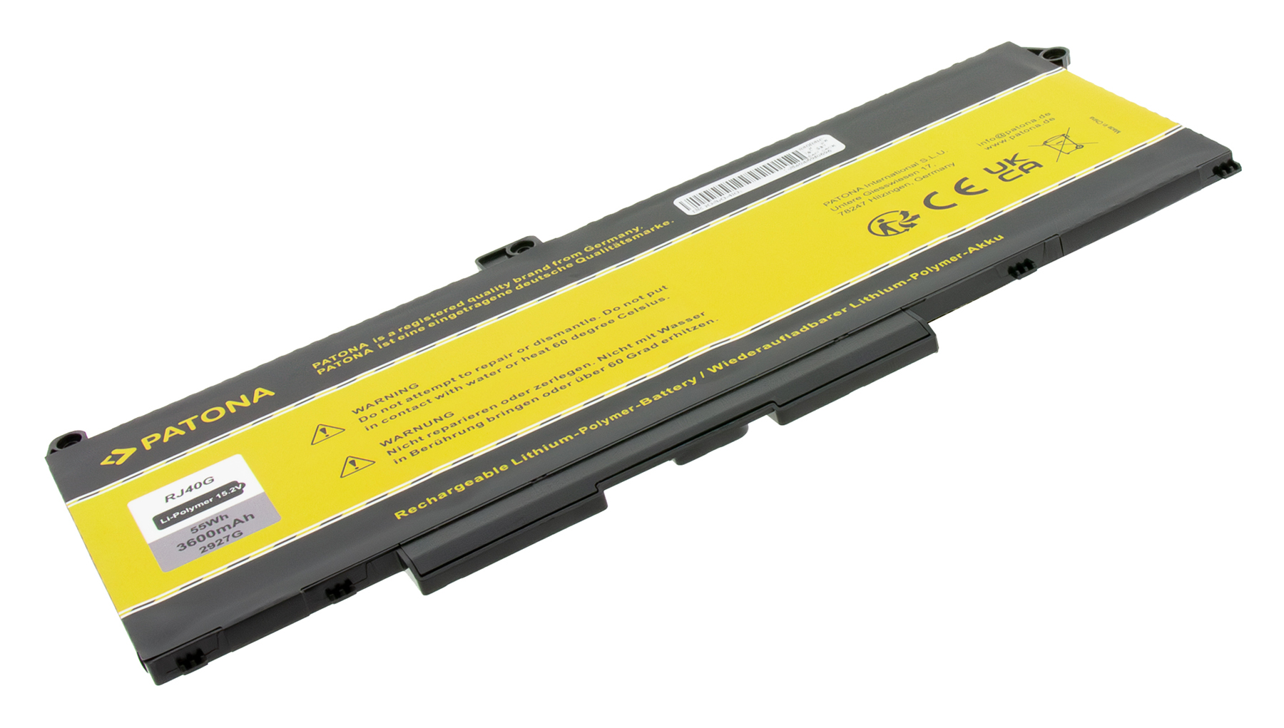 Nadomestna baterija je izdelana po zasnovi in tehnologiji nemškega proizvajalca Patona, kar zagotavlja odlično kvaliteto