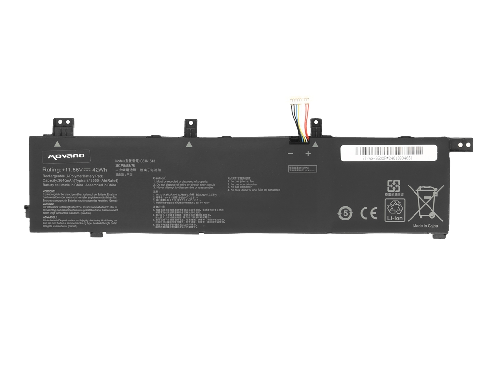 Baterija za Asus VivoBook S14 / S15, C31N1843, 3640 mAh - slika 5