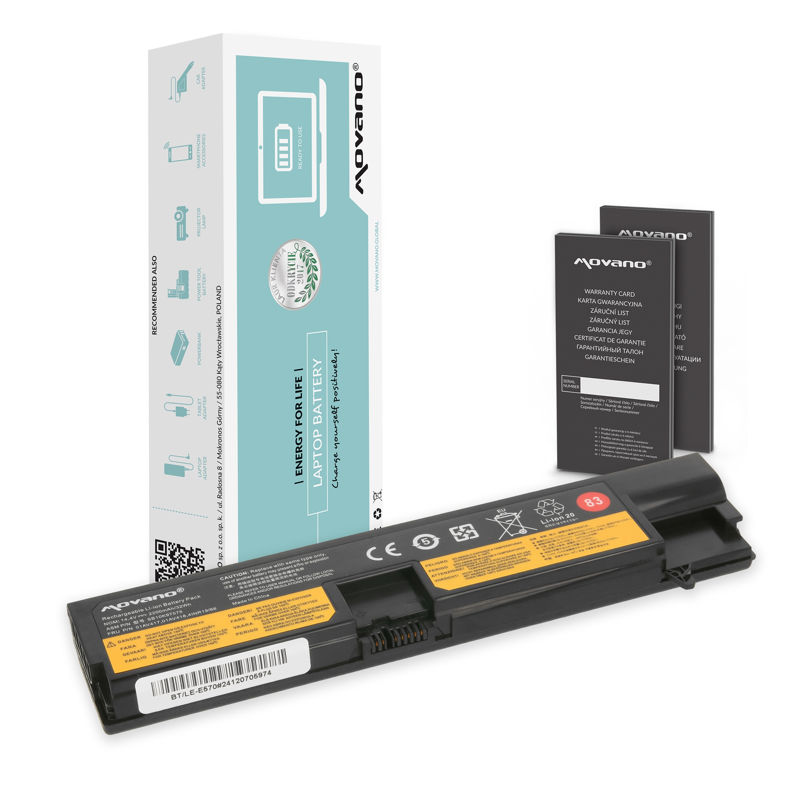 Baterija za Lenovo Thinkpad E570 / E570C / E575, 2200 mAh - slika 6