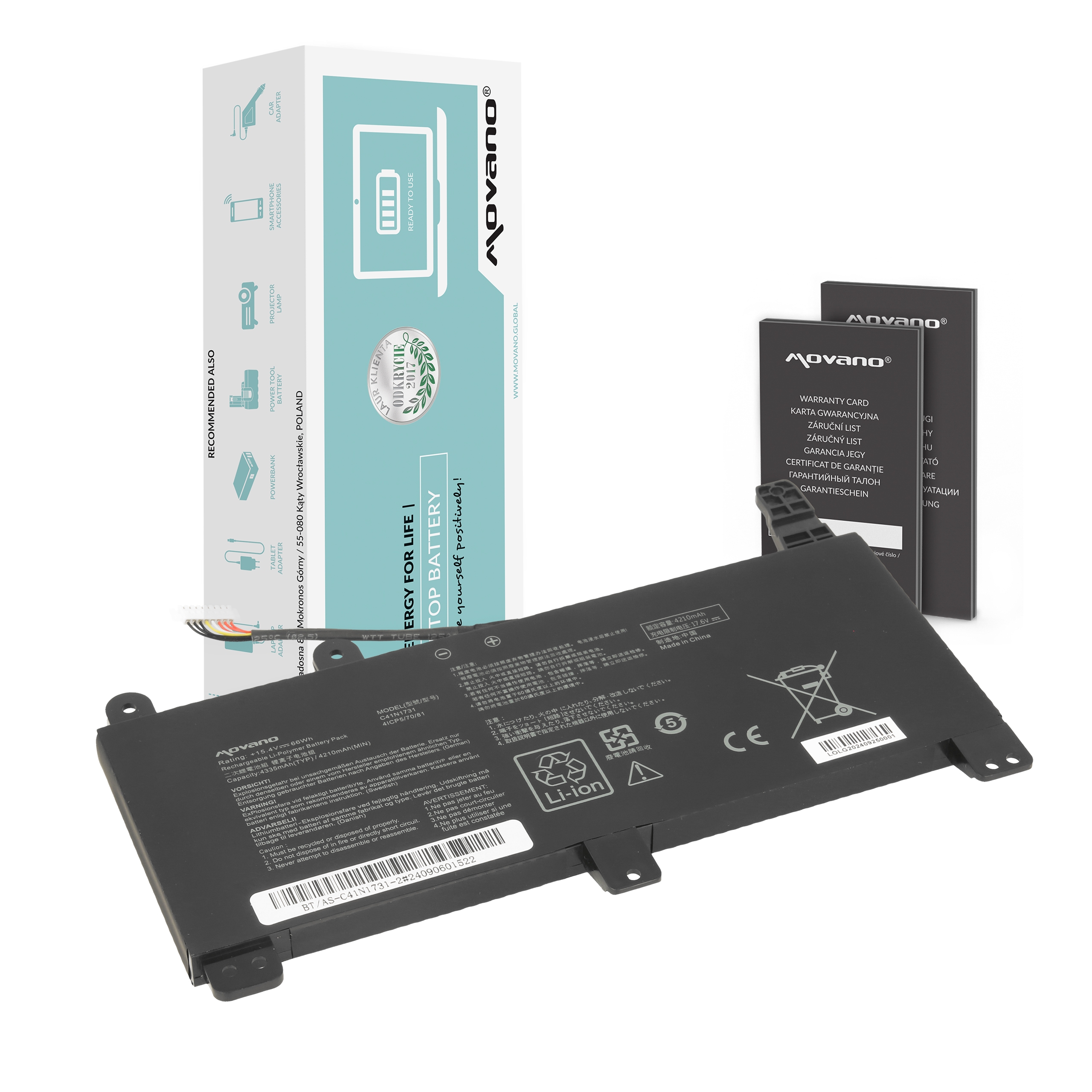 Baterija za Asus G531GU / G731GU / G712LU, C41N1731-2, 4300 mAh - slika 6