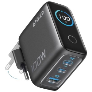 Anker 100W GaN Smart Display 3-portni polnilec
