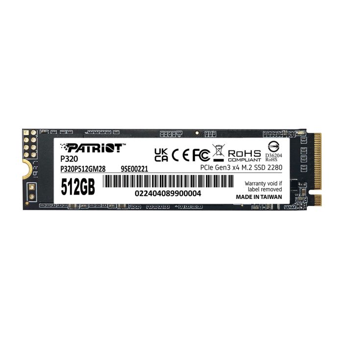 Patriot P320 512GB M.2 NVMe SSD PCIe Gen 3 x4 - slika 3