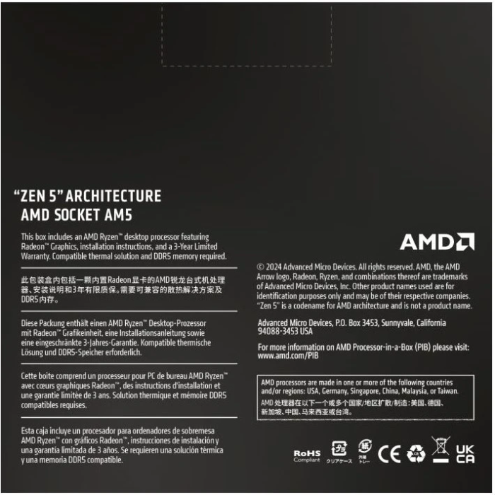 AMD Ryzen 9 9950X procesor AM5 - slika 4