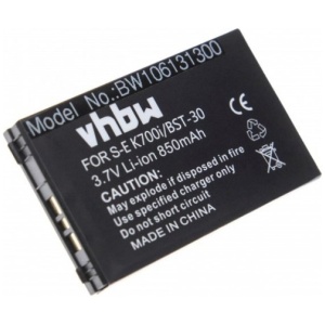 <br><b>Opis:</b><br><ul><li>Nadomestna baterija je izdelana po zasnovi in tehnologiji nemškega proizvajalca VHBW, kar zagotavlja odlično kvaliteto<br></li><li>Najsodobnejša tehnologija omogoča veliko ciklov polnjenja in praznjenja<br></li><li>Li-Ion celice so prijazne okolju, obenem pa zagotavljajo delovanje brez spominskega učinka<br></li><li>Termično stikalo ščiti baterijske celice pred pregrevanjem, prenapolnitvijo in kratkim stikom<br></li><li>Visoka kapaciteta baterije, podaljšan čas delovanja pri mirovanju naprave, zelo počasno samopraznjenje<br></li><li>100% kompatibilnost z originalno baterijo</li><li>Baterijo polnimo z originalnim ali nadomestnim polnilcem</li><li>Certifikati CE in ROHS</li></ul><br><br><p><b>Originalne oznake:</b><br></p><ul><li>BST-30</li><li>BST-35</li></ul><br><p><b>Primerno za:</b></p>Sony Ericsson:<ul><li>F500i, J200c, J200i, J210c, J210i, K300a, K300c, K300i, K500c, K500i, K506c, K508c, K508i, K700, K700c, K700i, T226, T226m, T226s, T230, T237, T237S, T238, T290a, T290c, T290i, Z200, Z208, Z500, Z500a, Z500c, Z500i<br></li></ul><br><b>Lastnosti:</b><ul><li>Proizvajalec: VHBW</li><li>Vrsta: Li-Ion</li><li>Napetost: 3,7 V</li><li>Kapaciteta: 750 mAh</li></ul><br>