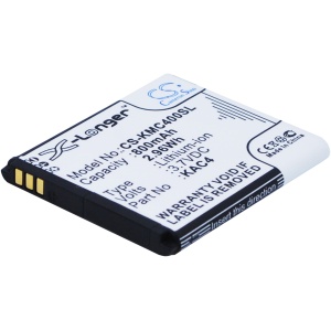 <br><b>Opis:</b><br><ul><li>Nadomestna baterija je izdelana po zasnovi in tehnologiji nemškega proizvajalca VHBW, kar zagotavlja odlično kvaliteto<br></li><li>Najsodobnejša tehnologija omogoča veliko ciklov polnjenja in praznjenja<br></li><li>Li-Ion celice so prijazne okolju, obenem pa zagotavljajo delovanje brez spominskega učinka<br></li><li>Termično stikalo ščiti baterijske celice pred pregrevanjem, prenapolnitvijo in kratkim stikom<br></li><li>Visoka kapaciteta baterije, podaljšan čas delovanja pri mirovanju naprave, zelo počasno samopraznjenje<br></li><li>100% kompatibilnost z originalno baterijo</li><li>Baterijo polnimo z originalnim ali nadomestnim polnilcem</li><li>Certifikati CE in ROHS</li></ul><br><br><p><b>Originalne oznake:</b><br></p><br><ul><li>KAC4</li><li>KAC4-AAABD008954</li><li>MM822</li></ul><br><br><p><b>Primerno za:</b></p>Kazam:<ul><li>Life C4</li></ul><br>Maxcom:<br><ul><li>MM822<br></li></ul><br><b>Lastnosti:</b><ul><li>Proizvajalec: VHBW</li><li>Vrsta: Li-Ion</li><li>Napetost: 3,7 V</li><li>Kapaciteta: 800 mAh (2,96 Wh)</li></ul><br>
