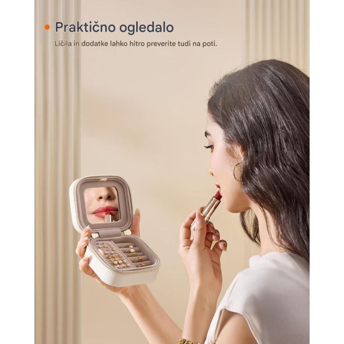 SONGMICS HOME ANAH Collection Potovalna škatlica za nakit - slika 4
