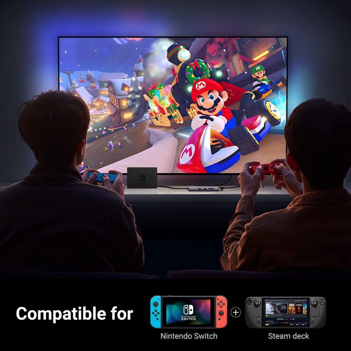 Ugreen 7v1 USB-C HUB HDMI+RJ45+čitalec kartic+USB+PD 100W - slika 2