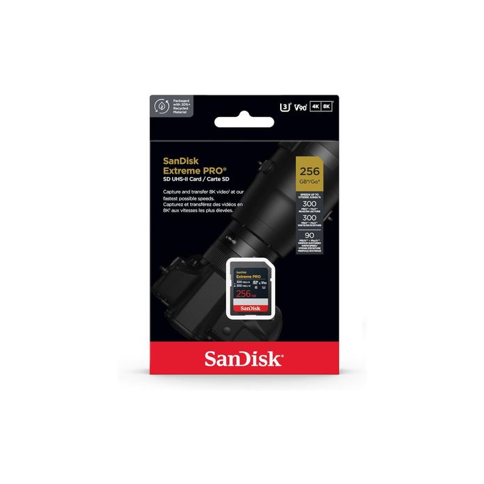 SanDisk 256GB Extreme PRO SD UHS-II V90 spominska kartica - slika 3