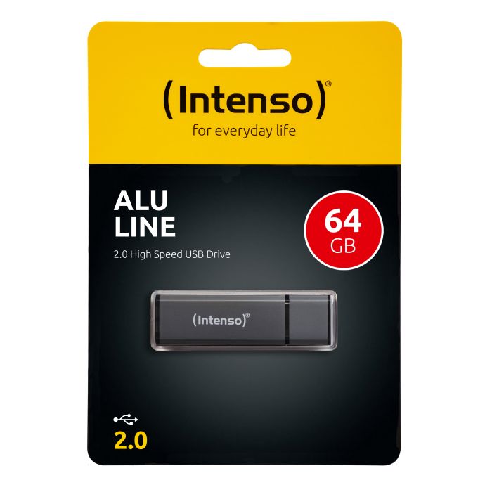Intenso 64GB Alu Line USB 2.0 spominski ključek - Antracit - slika 3