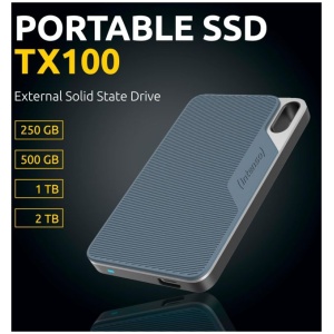 Intenso 1TB SSD TX100 500MB/s USB 3.2 Gen1x1 zunanji disk - modra