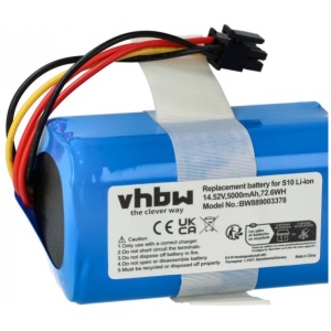 <b>Opis:</b><br><ul><li>Baterija za sesalnike 360<br></li><li>Nadomestna baterija je izdelana po zasnovi in tehnologiji nemškega proizvajalca VHBW, kar zagotavlja odlično kvaliteto<br></li><li>Najsodobnejša tehnologija omogoča veliko ciklov polnjenja in praznjenja<br></li><li>Li-Ion celice so prijazne okolju, obenem pa zagotavljajo delovanje brez spominskega učinka<br></li><li>Termično stikalo ščiti baterijske celice pred pregrevanjem, prenapolnitvijo in kratkim stikom<br></li><li>Visoka kapaciteta baterije, podaljšan čas delovanja pri mirovanju naprave, zelo počasno samopraznjenje<br></li><li>100% kompatibilnost z originalno baterijo</li><li>Baterijo polnimo z originalnim ali nadomestnim polnilcem</li><li>Certifikati CE in ROHS</li></ul><br><br><p><b>Originalne oznake:</b><br></p><ul><li>INR21700M50T-4S1P</li></ul><br><p><b>Primerno za:</b></p>360:<br><ul><li>S10, X100, X100 Max,&nbsp;QH100003</li></ul><br><br><b>Lastnosti:</b><ul><li>Proizvajalec: VHBW</li><li>Vrsta: Li-Ion</li><li>Napetost: 14,52 V</li><li>Kapaciteta: 5.000 mAh (72,6 Wh)</li></ul><br>