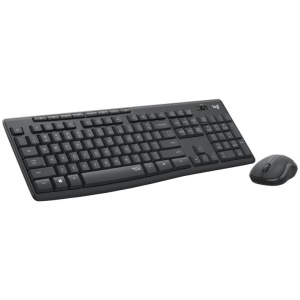 Logitech tipkovnica +miška brezžična Desktop MK295 SLO - grafitna barva SLO