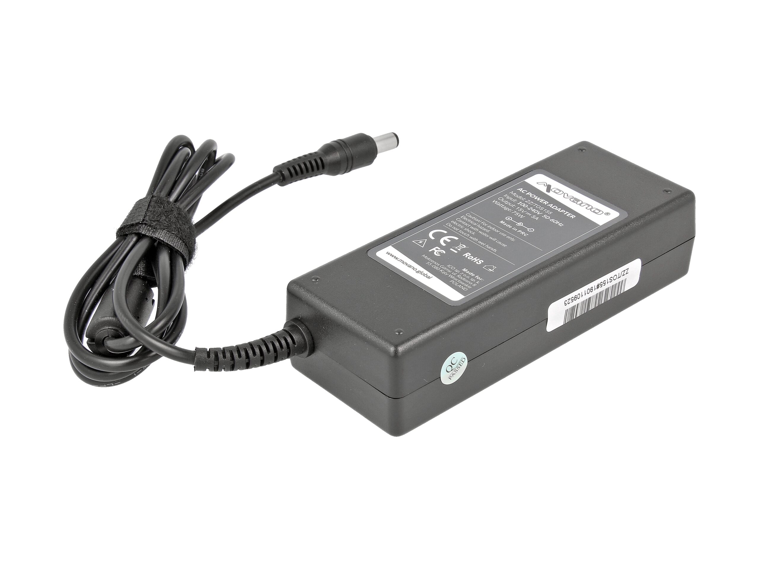 Polnilec za prenosnike Toshiba / Symbol, 75W / 15V / 5A / 6,3mm x 3,0mm - slika 2