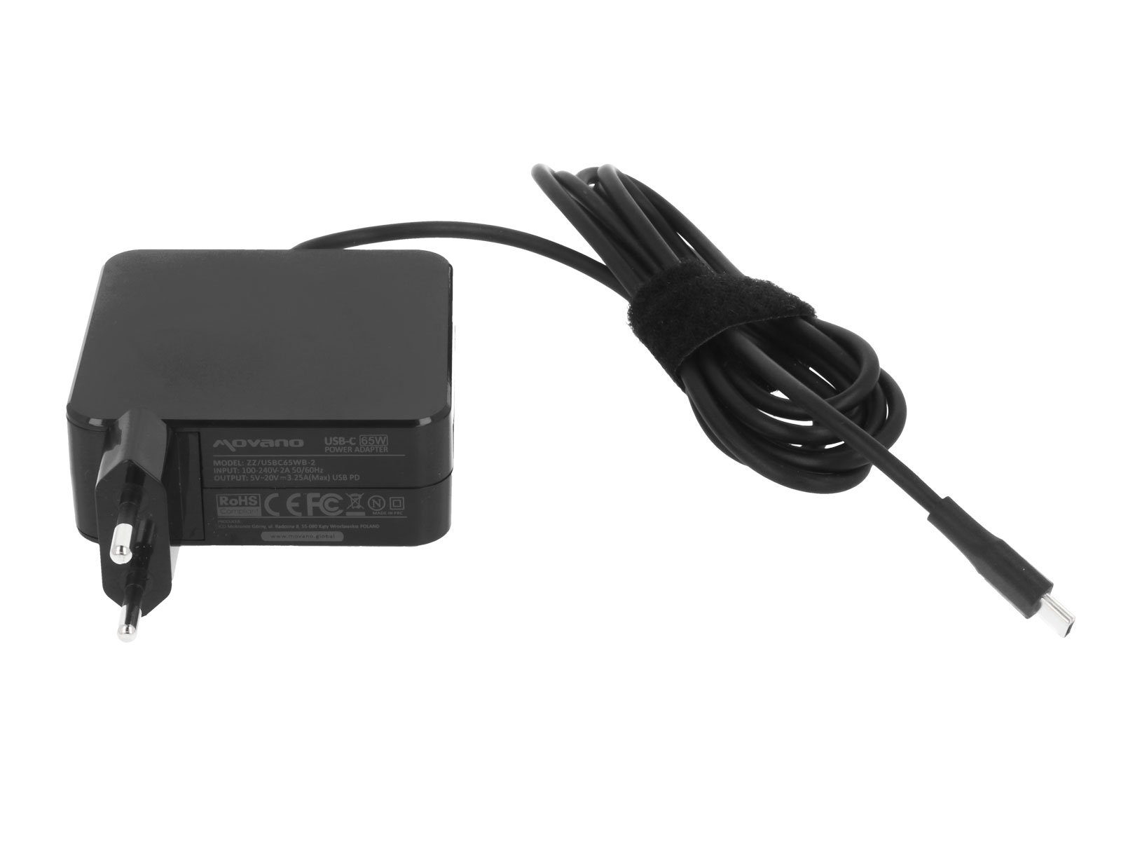 Polnilec za prenosnike HP / Toshiba / Acer / Asus / Lenovo / Dell, 65W / 20V / 3,25A / priključek USB-C - slika 3