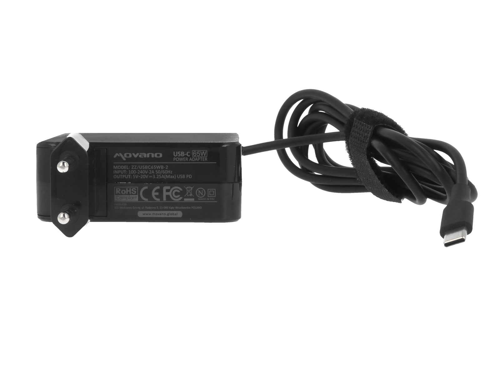 Polnilec za prenosnike HP / Toshiba / Acer / Asus / Lenovo / Dell, 65W / 20V / 3,25A / priključek USB-C - slika 6