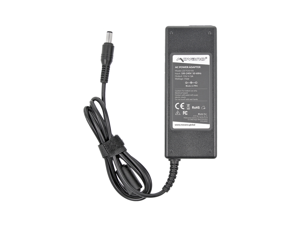 Polnilec za prenosnike Toshiba / Symbol, 75W / 15V / 5A / 6,3mm x 3,0mm - slika 7