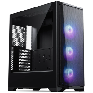 PHANTEKS ECLIPSE G370A TEMPERED GLASS D-RGB LED ATX črno ohišje