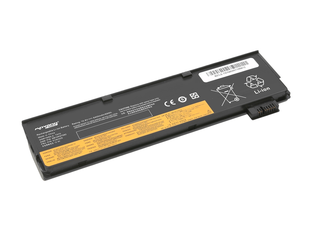 Baterija za Lenovo Thinkpad T570 / T470 / P51S, 01AV422, 6400 mAh - slika 2