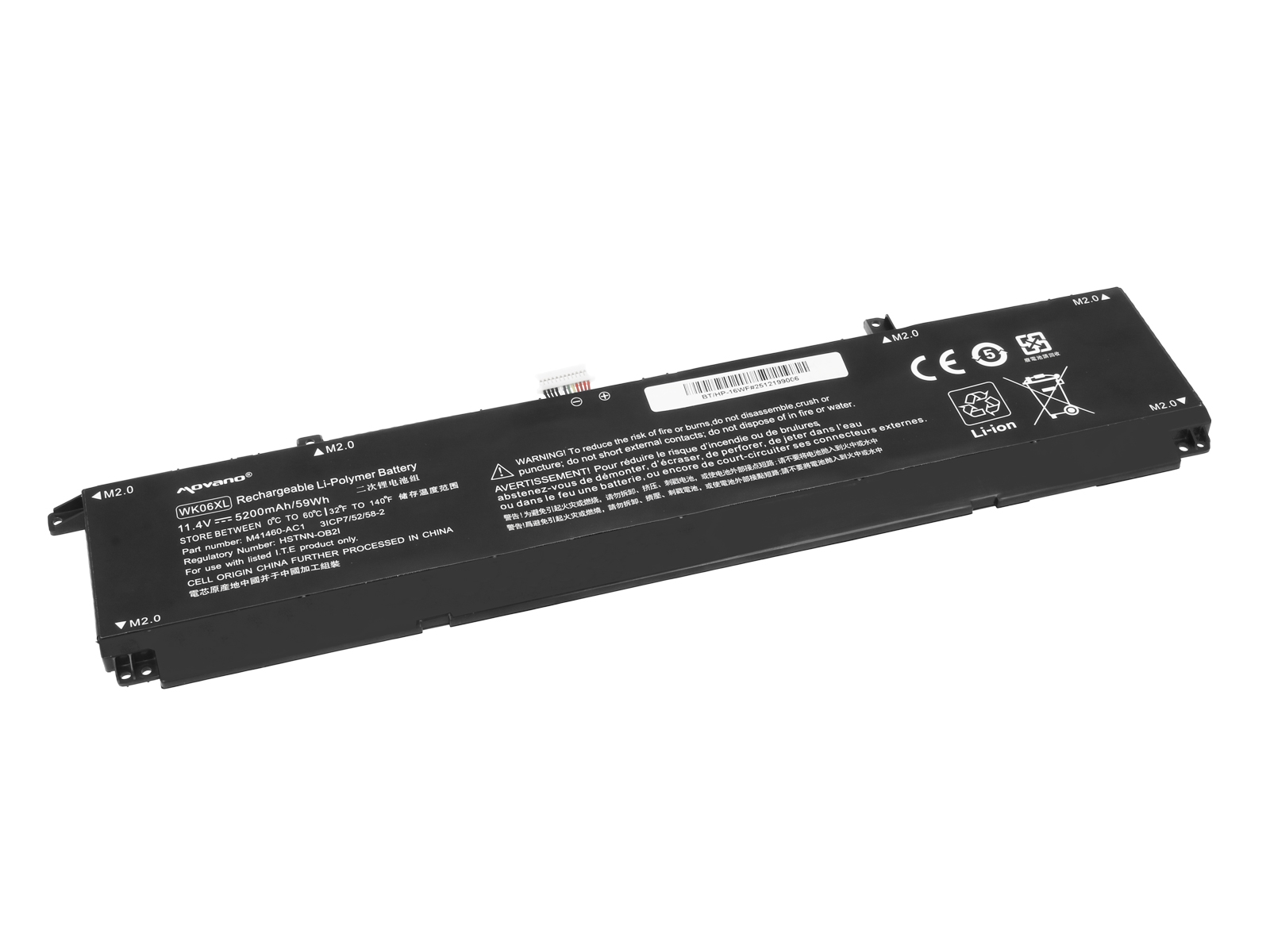 Baterija za HP Omen 16-B0 / Omen 16-C0 / Victus 16-R / Victus 16-S, WK06XL, 5200 mAh - slika 2