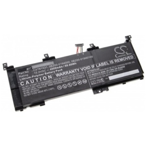 <b>Opis:</b><br><ul><li>Nadomestna baterija je izdelana po zasnovi in tehnologiji nemškega proizvajalca VHBW, kar zagotavlja odlično kvaliteto<br></li><li>Najsodobnejša tehnologija omogoča veliko ciklov polnjenja in praznjenja<br></li><li>Li-Polymer  celice so prijazne okolju, obenem pa zagotavljajo delovanje brez spominskega učinka<br></li><li>Termično stikalo ščiti baterijske celice pred pregrevanjem, prenapolnitvijo in kratkim stikom<br></li><li>Visoka kapaciteta baterije, podaljšan čas delovanja pri mirovanju naprave, zelo počasno samopraznjenje<br></li><li>100% kompatibilnost z originalno baterijo</li><li>Baterijo polnimo z originalnim ali nadomestnim polnilcem</li><li>Certifikati CE in ROHS</li></ul><br><p><b>Originalne oznake:</b></p><ul><li>0B200-0194000<br></li><li>0B200-01940100</li><li>C41N1531</li></ul><br><br><p><b>Primerno za:</b></p><ul></ul><br>Asus:<br><ul><li>FX502VS, FX502VY, G502VS, G502VS-FY010T, G502VS-FY018T, G502VS-FY032T, G502VS-FY084T, G502VS-FY319T, G502VS-GZ214T, G502VS-GZ283T, G502VS-GZ369T, G502VSK, G502VY, G502VY-FY055T, G502VY-FY065T, G502VY-FY087T, GL502VS-0061A6700HQ, GL502VS-1A, GL502VS-1E, GL502VS-BA328T, GL502VS-DB71, GL502VS-DB74, GL502VS-DS71, GL502VS-DS71-HID7, GL502VS-FI035T, GL502VS-FI046T, GL502VS-FI126T, GL502VS-FI144T, GL502VS-FI399T, GL502VS-FY002TC, GL502VS-FY004T, GL502VS-FY006D, GL502VS-FY007T, GL502VS-FY028T, GL502VS-FY030T, GL502VS-FY039T, GL502VS-FY042T, GL502VS-FY043T, GL502VS-FY045T, GL502VS-FY057T, GL502VS-FY058T, GL502VS-FY074T, GL502VS-FY080T, GL502VS-FY081T, GL502VS-FY081T-BE, GL502VS-FY093T, GL502VS-FY095D, GL502VS-FY099T, GL502VS-FY110T, GL502VS-FY111T, GL502VS-FY169T, GL502VS-FY247T, GL502VS-FY255T, GL502VS-FY256T, GL502VS-FY271T, GL502VS-FY272, GL502VS-FY280T, GL502VS-FY281T, GL502VS-FY299, GL502VS-FY306T, GL502VS-FY307T, GL502VS-FY313T, GL502VS-FY322T, GL502VS-FY323T, GL502VS-FY324T, GL502VS-FY326, GL502VS-FY332T, GL502VS-FY333T, GL502VS-FY352T, GL502VS-FY353, GL502VS-FY353T, GL502VS-FY370T, GL502VS-FY385T, GL502VS-FY403T, GL502VS-GZ118T, GL502VS-GZ120T, GL502VS-GZ128T, GL502VS-GZ132T, GL502VS-GZ137T, GL502VS-GZ140T, GL502VS-GZ147T, GL502VS-GZ164T, GL502VS-GZ215T, GL502VS-GZ217T, GL502VS-GZ221T, GL502VS-GZ222, GL502VS-GZ222T, GL502VS-GZ223T, GL502VS-GZ224T, GL502VS-GZ226T, GL502VS-GZ227T, GL502VS-GZ228T, GL502VS-GZ233T, GL502VS-GZ234T, GL502VS-GZ239T, GL502VS-GZ257T, GL502VS-GZ287, GL502VS-GZ289T, GL502VS-GZ302T, GL502VS-GZ303T, GL502VS-GZ363T, GL502VS-GZ381, GL502VS-GZ384, GL502VS-GZ389T, GL502VS-GZ392T, GL502VS-GZ415T, GL502VS-GZ422T, GL502VS-GZ423T, GL502VS-GZ427T, GL502VS-GZ428T, GL502VS-GZ440, GL502VSK, GL502VS-Q72S-CB, GL502VS-WS71, GL502VS-WS71-HID2, GL502VT-1B, GL502VY, GL502VY-1A, GL502VY-DS71, GL502VY-DS71-HID4, GL502VY-DS71-HID7, GL502VY-DS71-HID9, GL502VY-DS74, GL502VY-F1063T, GL502VY-FI048T, GL502VY-FI063T, GL502VY-FI076T, GL502VY-FI106T, GL502VY-FI117T, GL502VY-FI122T, GL502VY-FI129T, GL502VY-FY023T, GL502VY-FY024T, GL502VY-FY040T, GL502VY-FY060D, GL502VY-FY064T, GL502VY-FY073T, GL502VY-FY075T, GL502VY-FY107, GL502VY-FY107T, GL502VY-FY119T, GL502VY-FY120TC, GL502VY-FY130T, GL502VY-FY131T, ROG G502VS-FY032T, ROG G502VS-FY072T, ROG G502VS-FY091T, ROG G502VS-FY275T, ROG G502VS-FY298T, ROG G502VS-FY341T, ROG G502VS-GZ297T, ROG G502VS-GZ340T, ROG G502VY-FY064T, ROG G502VY-FY065T, ROG G502VY-FY101T, ROG GL502VS, ROG GL502VS-DB71, ROG GL502VS-UH71, ROG GL502VT, ROG STRIX FX502VS, ROG STRIX FX502VY, ROG Strix G502VS-FY341T, ROG STRIX G502VSK, ROG STRIX G502VY, ROG Strix GL502VS, ROG STRIX GL502VS-1A, ROG STRIX GL502VS-1E, ROG STRIX GL502VS-DS71, ROG Strix GL502VS-FY032T, ROG STRIX GL502VSK, ROG STRIX GL502VY-1A, ROG Strix GL502VY-DS71, ROG STRIX GL502VY-DS74, ROG STRIX GL502VY-FY023T<br></li></ul><br><b>Lastnosti:</b><ul><li>Proizvajalec: VHBW</li><li>Vrsta: Li-Polymer</li><li>Napetost: 15,2 V</li><li>Kapaciteta: 4.000 mAh (60,80 Wh)</li></ul><br>