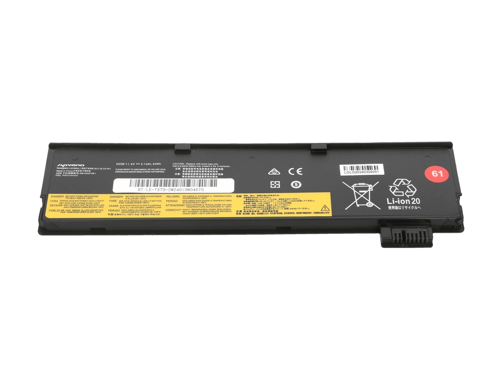 Baterija za Lenovo Thinkpad T570 / T470 / P51S, 01AV422, 2140 mAh - slika 3