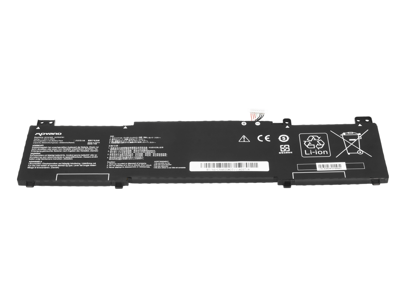 Baterija za Asus Flip 14 UM462DA / UX462DA, B31N1822, 3600 mAh - slika 3
