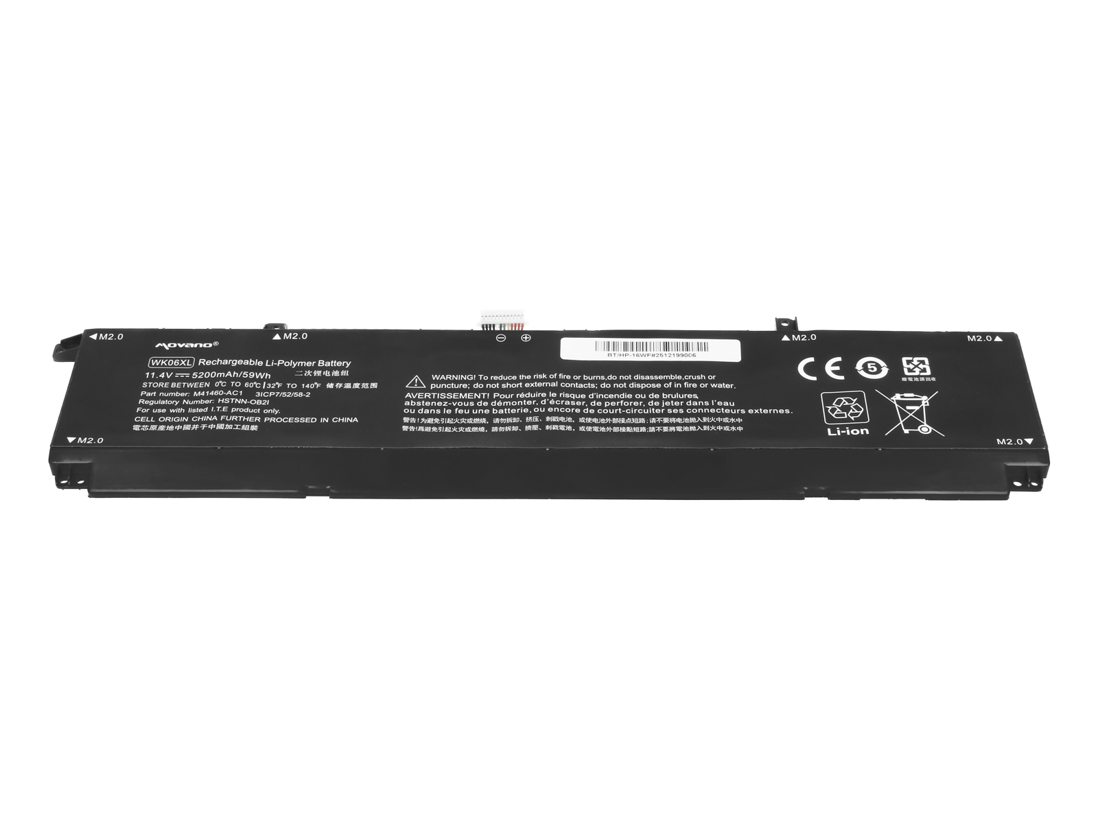 Baterija za HP Omen 16-B0 / Omen 16-C0 / Victus 16-R / Victus 16-S, WK06XL, 5200 mAh - slika 3
