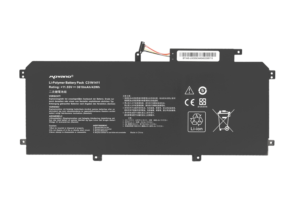 Baterija za Asus Zenbook UX305F / UX305C / UX305CA, C31N1411, 3610 mAh - slika 5
