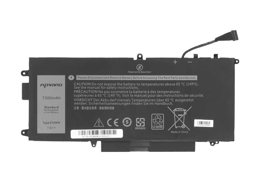 Baterija za Dell Latitude 12 5289 / 13 7389 / 13 7390 2-in-1, 7300 mAh - slika 5