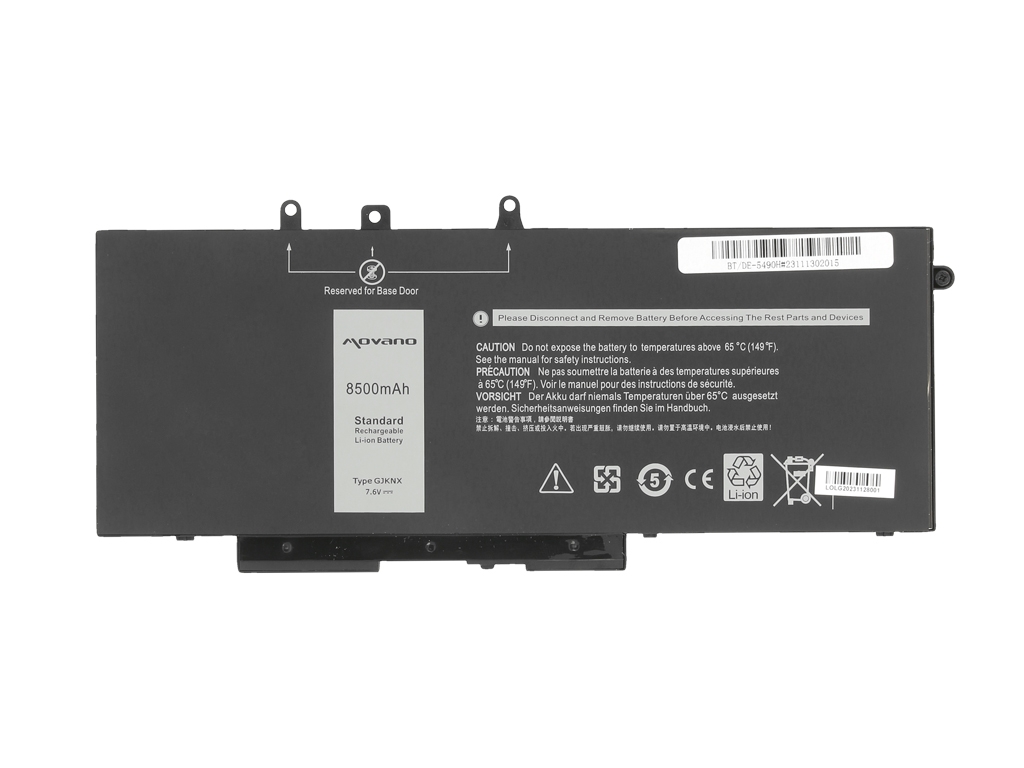 Baterija za Dell Latitude 5280 / 5290 / 5480 / 5490, 7.6 V, 8500 mAh - slika 5
