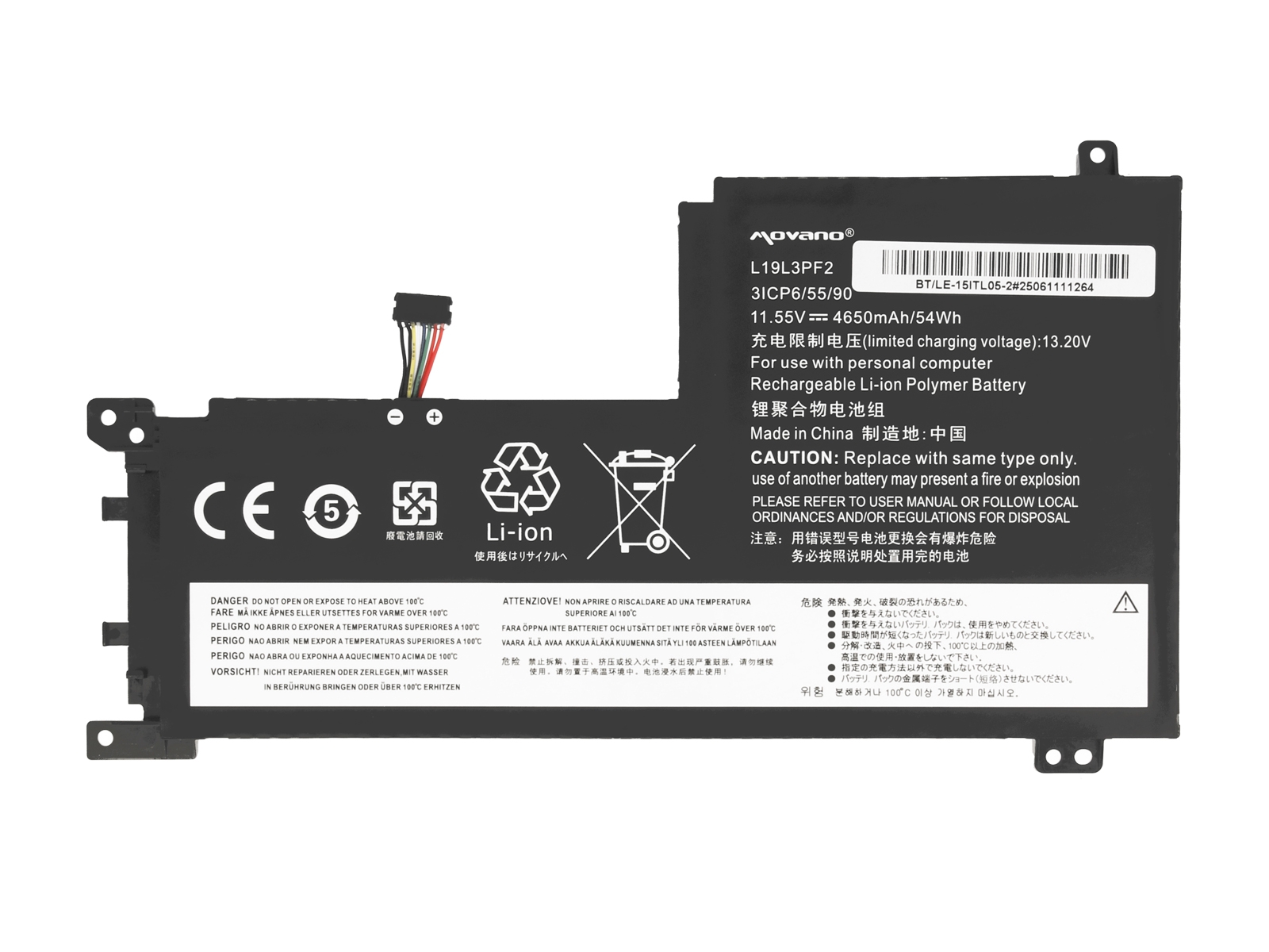 Baterija za Lenovo IdeaPad 5-15ABA7 / 5-15ALC05 / 5-15ITL05, 4650 mAh - slika 5