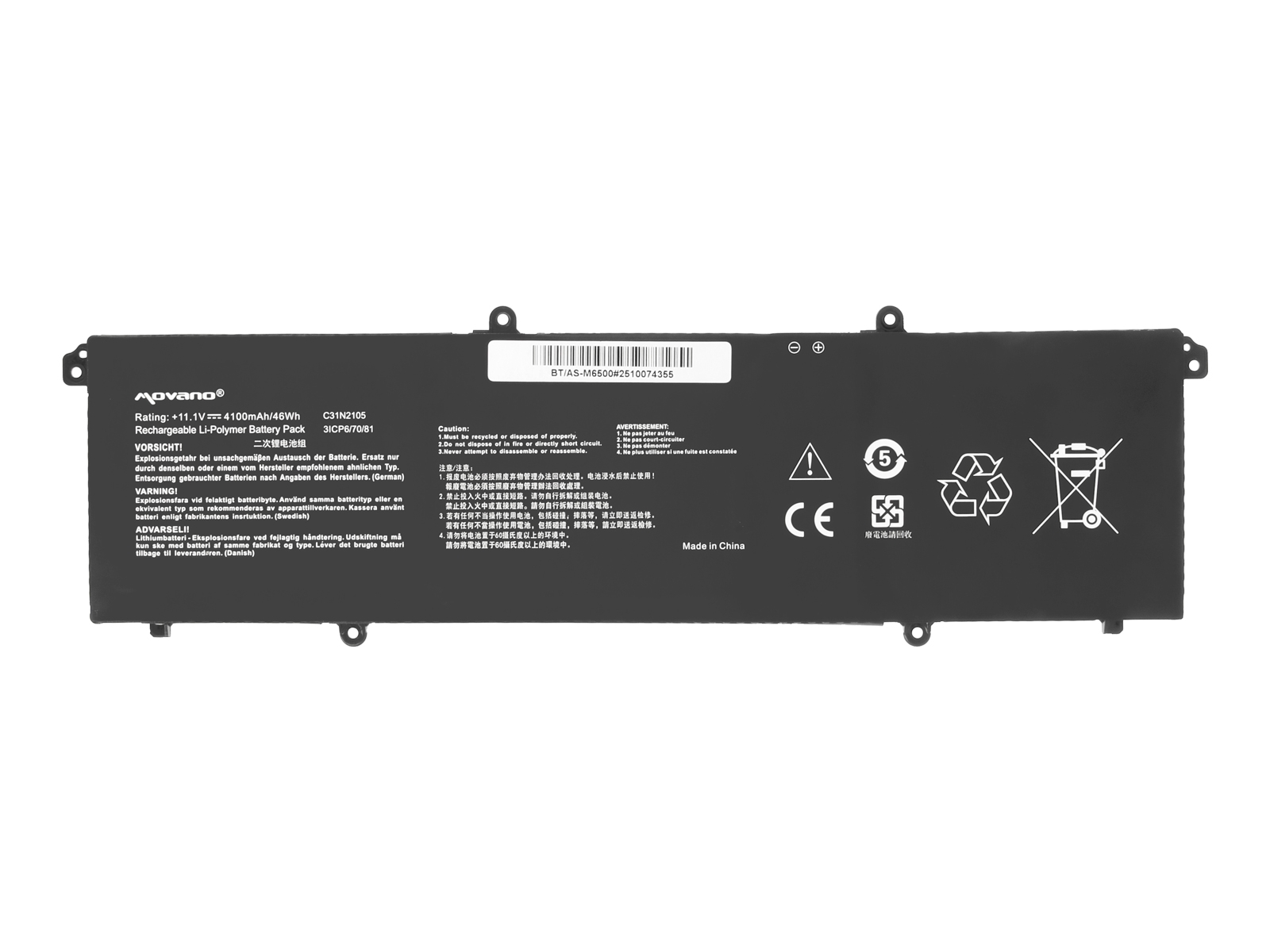 Baterija za Asus VivoBook 14X / 15X / 16X / S 14 / S 14X, C31N2105, 4100 mAh - slika 5