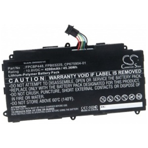 <p><b>Opis:</b><br></p><ul><li>Nadomestna baterija je izdelana po zasnovi in tehnologiji nemškega proizvajalca VHBW, kar zagotavlja odlično kvaliteto<br></li><li>Najsodobnejša tehnologija omogoča veliko ciklov polnjenja in praznjenja<br></li><li>Li-Polymer celice so prijazne okolju, obenem pa zagotavljajo delovanje brez spominskega učinka<br></li><li>Termično stikalo ščiti baterijske celice pred pregrevanjem, prenapolnitvijo in kratkim stikom<br></li><li>Visoka kapaciteta baterije, podaljšan čas delovanja pri mirovanju naprave, zelo počasno samopraznjenje<br></li><li>100% kompatibilnost z originalno baterijo</li><li>Baterijo polnimo z originalnim ali nadomestnim polnilcem</li><li>Certifikati CE in ROHS</li></ul><br><p><b>Originalne oznake:</b><br></p><ul><li>CP675904-01<br></li><li>FPB0322S</li><li>FPCBP448</li></ul><br><p><b>Primerno za:</b></p>Fujitsu Siemens:<br><ul><li>Stylistic Q736, Stylistic Q737, Stylistic Q775<br></li></ul><br><br><br><b>Lastnosti:</b><ul><li>Proizvajalec: VHBW</li><li>Barva: črna</li><li>Vrsta: Li-Polymer</li><li>Napetost: 10,8 V</li><li>Kapaciteta: 4.200 mAh (45,36 Wh)</li></ul><br>