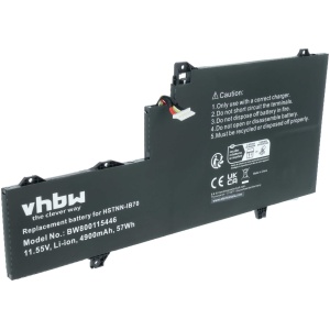 <br><b>Opis:</b><br><ul><li>Nadomestna baterija je izdelana po zasnovi in tehnologiji nemškega proizvajalca VHBW, kar zagotavlja odlično kvaliteto<br></li><li>Najsodobnejša tehnologija omogoča veliko ciklov polnjenja in praznjenja<br></li><li>Li-Polymer celice so prijazne okolju, obenem pa zagotavljajo delovanje brez spominskega učinka<br></li><li>Termično stikalo ščiti baterijske celice pred pregrevanjem, prenapolnitvijo in kratkim stikom<br></li><li>Visoka kapaciteta baterije, podaljšan čas delovanja pri mirovanju naprave, zelo počasno samopraznjenje<br></li><li>100% kompatibilnost z originalno baterijo</li><li>Baterijo polnimo z originalnim ali nadomestnim polnilcem</li><li>Certifikati CE in ROHS</li></ul><br><br><p><b>Originalne oznake:</b></p><ul><li>0M03XL<br></li><li>1GY29PA</li><li>1GY30PA</li><li>1GY31PA</li><li>863167-171</li><li>863167-1B1</li><li>863176--171</li><li>863280-855</li><li>HSTNN-I04C</li><li>HSTNN-IB70</li><li>HSTNN-IB7O</li><li>OM03057XL</li><li>OM03XL</li></ul><br><br><p><b>Primerno za:</b></p><div >HP: </div><div><ul><li>1GY29PA, 1GY30PA, 1GY31PA, EliteBook x360 1030 G2, EliteBook x360 1030 G2, EliteBook x360 1030 G2-1EM31EA, EliteBook x360 1030 G2(1GY08PA), EliteBook X360 1030 G2 1BS98UA, EliteBook X360 1030 G2 1EN36EA, EliteBook X360 1030 G2 1LP01UC, EliteBook X360 1030 G2 1PM72PA, EliteBook X360 1030 G2 1VK08UP, EliteBook X360 1030 G2 Z2W72EA, EliteBook x360 1030 G2-Y8Q91EA, Elitebook x360 1030 G2(Z2W73EA), EliteBook X360 1030 G2 1DT21LT, EliteBook X360 1030 G2 1KR19PA, EliteBook X360 1030 G2 1NM37UT, EliteBook X360 1030 G2 1RF73UC, EliteBook X360 1030 G2 Y8Q92EA, EliteBook x360 1030 G2-1EN97EA, EliteBook x360 1030 G2(1EN91EA), EliteBook X360 1030 G2 1BS99UT, EliteBook X360 1030 G2 1GY10PA, EliteBook X360 1030 G2 1LP23UC, EliteBook X360 1030 G2 1PM78PA, EliteBook X360 1030 G2 1VQ30UP, EliteBook x360 1030 G2-Z2W63EA, EliteBook x360 1030 G2(Z2X67EA), EliteBook X360 1030 G2 1DT50AW, EliteBook X360 1030 G2 1KR31PA, EliteBook X360 1030 G2 1NM39UT, EliteBook X360 1030 G2 1RG13UC, EliteBook X360 1030 G2 Z2V21EA, EliteBook x360 1030 G2-1EN99EA, Elitebook x360 1030 G2(1BT00UT), EliteBook X360 1030 G2 1BZ58LT, EliteBook X360 1030 G2 1GY12PA, EliteBook X360 1030 G2 1MY54EC, EliteBook X360 1030 G2 1PM80PA, EliteBook X360 1030 G2 X3U18AV, EliteBook x360 1030 G2-Z2W74EA, EliteBook X360 1030 G2 1BS96UT, EliteBook X360 1030 G2 1EM36EA, EliteBook X360 1030 G2 1KR33PA, EliteBook X360 1030 G2 1NP55UP, EliteBook X360 1030 G2 1UX09PA, EliteBook X360 1030 G2 Z2W61EA, EliteBook x360 1030 G2-1EP29EA, EliteBook x360 1030 G2 (1EN90EA), EliteBook X360 1030 G2 1DT18LT, EliteBook X360 1030 G2 1GY36PA, EliteBook X360 1030 G2 1MY56EC, EliteBook X360 1030 G2 1PM86PA, EliteBook X360 1030 G2 X3U20AV, EliteBook x360 1030 G2(1NM41UTR), EliteBook x360 1030 G2-Y8Q67EA, EliteBook X360 1030 G2 1BS97UT, EliteBook X360 1030 G2 1EM83EA, EliteBook X360 1030 G2 1LN91UC, EliteBook X360 1030 G2 1PM70PA, EliteBook X360 1030 G2 1UX16PA, EliteBook X360 1030 G2 Z2W69EA, EliteBook x360 1030 G2-Y8Q89EA, Elitebook x360 1030 G2(Z2W62EA), EliteBook X360 1030 G2 1DT20LT, EliteBook X360 1030 G2 1GY38PA, EliteBook X360 1030 G2 1MY58EC, EliteBook X360 1030 G2 1RF72UC, EliteBook X360 1030 G2 X3U22AV, EliteBook x360 1030 G2-1EN90EA, EliteBook x360 1030 G2(1GY40PA), EliteBook X360 1030 G2 1BS98UT, EliteBook X360 1030 G2 1GY09PA, EliteBook X360 1030 G2 1LP06UC, EliteBook X360 1030 G2 1PM77PA, EliteBook X360 1030 G2 1VM14UP, EliteBook X360 1030 G2 Z2X61EA, EliteBook x360 1030 G2-Z2W62EA, Elitebook x360 1030 G2(1NM36UT), EliteBook X360 1030 G2 1DT48AW, EliteBook X360 1030 G2 1KR20PA, EliteBook X360 1030 G2 1NM38UT, EliteBook X360 1030 G2 1RF81UC, EliteBook X360 1030 G2 Y8R03EA, EliteBook x360 1030 G2-1EN98EA, EliteBook x360 1030 G2(PFNHP014), EliteBook X360 1030 G2 1BZ57LT, EliteBook X360 1030 G2 1GY11PA, EliteBook X360 1030 G2 1LP42UC, EliteBook X360 1030 G2 1PM79PA, EliteBook X360 1030 G2 1WH43UP, EliteBook x360 1030 G2-Z2W73EA, EliteBook x360 1030 G2(Y8Q67EA), EliteBook X360 1030 G2 1EM29EA, EliteBook X360 1030 G2 1KR32PA, EliteBook X360 1030 G2 1NM40UT, EliteBook X360 1030 G2 1UX07PA, EliteBook X360 1030 G2 Z2W16EA, EliteBook x360 1030 G2-1EP00EA, Elitebook x360 1030 G2(1BS95UT), EliteBook X360 1030 G2 1DT15LT, EliteBook X360 1030 G2 1GY13PA, EliteBook X360 1030 G2 1MY55EC, EliteBook X360 1030 G2 1PM81PA, EliteBook X360 1030 G2 X3U19AV, EliteBook X360 1030 G2 1UX08PA, EliteBook x360 1030 G2-Z2X62EA, EliteBook X360 1030 G2 1BS97UA, EliteBook X360 1030 G2 1EM82EA, EliteBook X360 1030 G2 1LA54UP, EliteBook X360 1030 G2 1PM69PA, EliteBook X360 1030 G2 1UX15PA, EliteBook X360 1030 G2 Z2W66EA, EliteBook x360 1030 G2 1EP33EA, Elitebook x360 1030 G2 (2ZB60PA), EliteBook X360 1030 G2 1DT19LT, EliteBook X360 1030 G2 1GY37PA, EliteBook X360 1030 G2 1MY57EC, EliteBook X360 1030 G2 1PM87PA, EliteBook X360 1030 G2 X3U21AV, EliteBook x360 1030 G2 1GY30PA, EliteBook x360 1030 G2 1GY31PA, EliteBook x360 1030 G2 1GY29PA<br></li></ul><br></div><br><b>Lastnosti:</b><ul><li>Proizvajalec: VHBW</li><li>Barva: črna</li><li>Vrsta: Li-Polymer</li><li>Napetost: 11,55 V</li><li>Kapaciteta: 4.900 mAh (56,60 Wh)</li></ul><br>