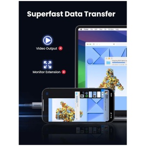 Ugreen 60W USB-C na USB-C polnilni kabel