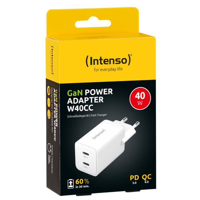 Intenso 40W GaN napajalnik s priključkom 2xUSB-C W40CC - slika 4