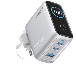 Anker 100W GaN Smart Display 3-portni polnilec
